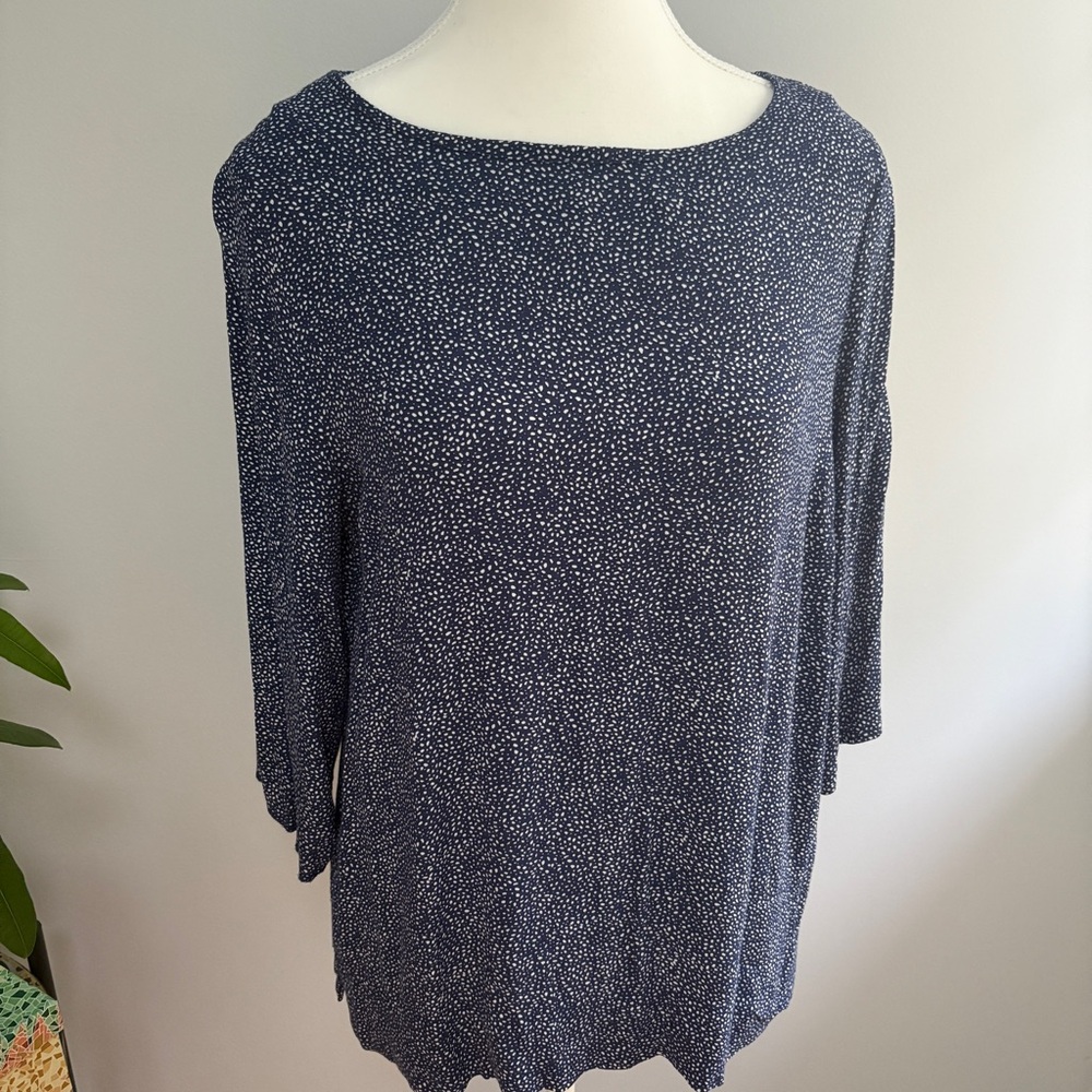H&M Navy Blue Speckled Blouse